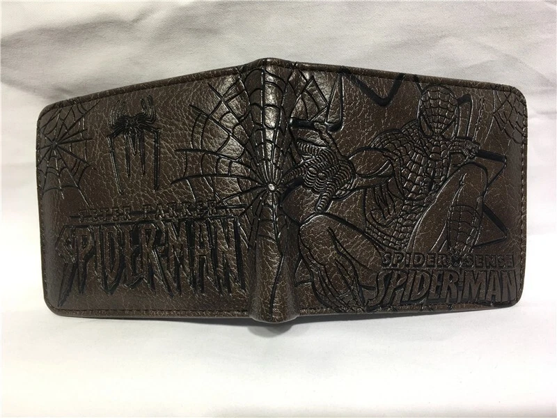 Coole Spider-Man Print Geldbörse Herren Mode Kurz Karten Münze Doppelfaltung Geldbörse - Bild 4 von 4