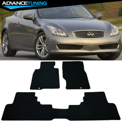 Fits 0813 Infiniti G37 Coupe 2DR Front Rear Floor Mats Carpet Black