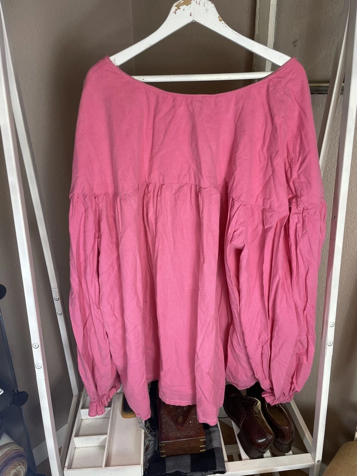 SCA Men’s Handmade Pink Tunic Elastic Sleeves LARP Size 5x (or larger) AS IS - Image 2 of 3