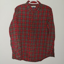 Magellan Outdoors Long Sleeve Flannel Button Down Shirt Men's Size Medium Red