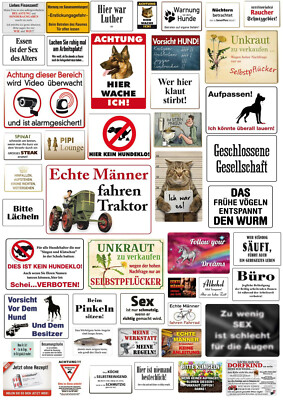Multiauktion Blechschild mit Sprüchen 15 x 10 cm - große Auswahl - nur 1x Porto!
