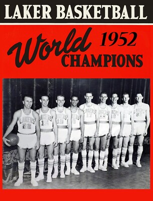Wall Art Poster of Minneapolis Lakers 1951-52 NBA Champions, 8x10