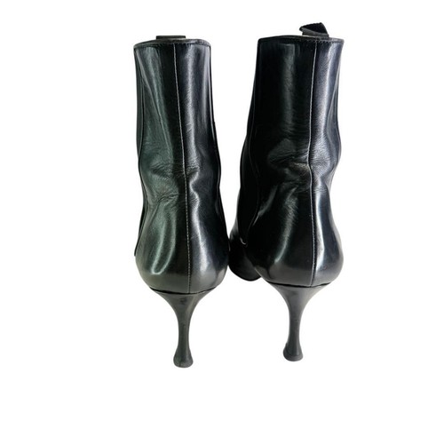 MANOLO BLAHNIK Side Gore Short Boots Leather Women's Size 36/US Size 6 Black - Picture 2 of 10