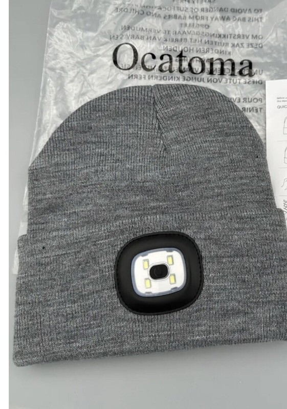 LED Beanie Men Women Unisex Hat Lights Up USB Rechargeable, Ocatoma