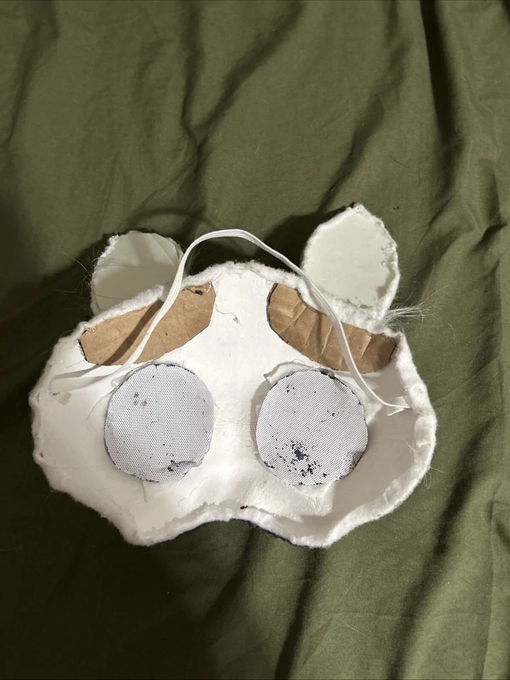 rabbit Mask/white/tan/black/grey - Image 4 of 4