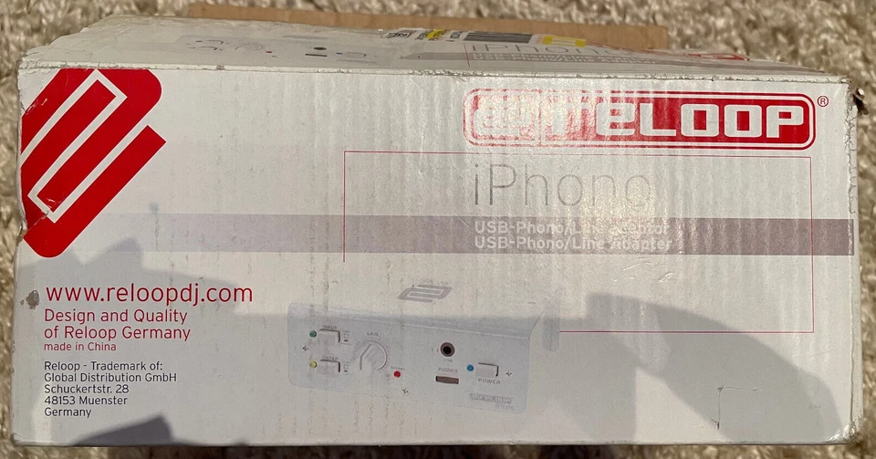 Reloop Iphono USB-Phono/Line Adapter White Ceramic Finish 16 Bit A/D Converter - Image 2 of 4