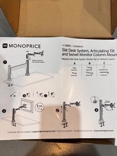 Monoprice 33093 slat desk articulating tilt swivel monitor mount