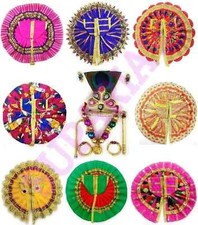 Laddu Gopal Dress Set of 8 with Mukut Mala Accessories Set Ladoo Gopal Poshak