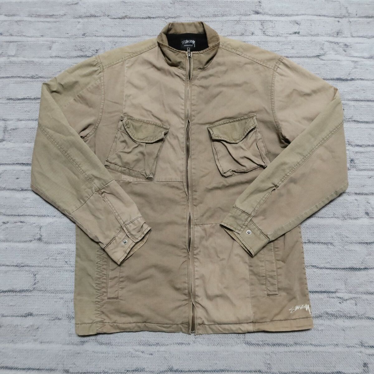 Vintage Stussy Jacket Size M Patch Military M-65