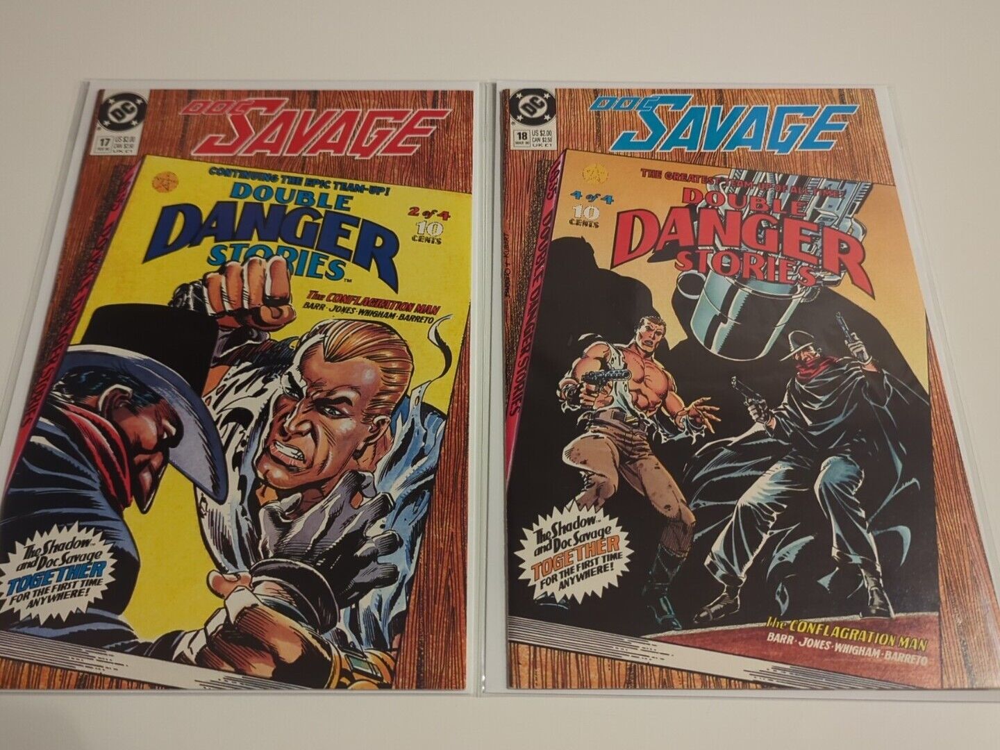 Doc Savage #17 #18 1990 DC Comics Great Condition!