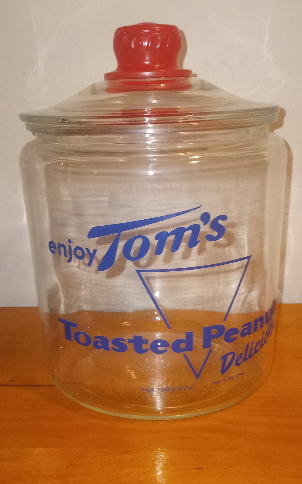 VINTAGE TOM'S GLASS JAR 1950's eBay