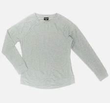 32 Degrees Heat Women's  Crew Neck Fleece Pull On Top(White Space Dye, S)NWT