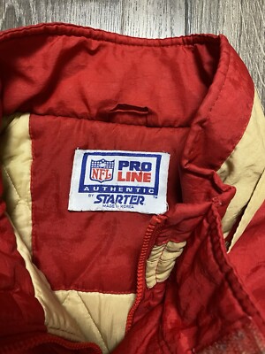 Men Vintage VTG San Francisco SF 49ers Starter Authentic Pro Line