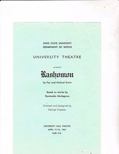 1961 OHIO STATE UNIVERSITY--- Theatre Program--- RASHOMON---- University Hall