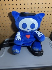 Skelanimals Kit Cat Blue Deluxe Rare Plush Backpack