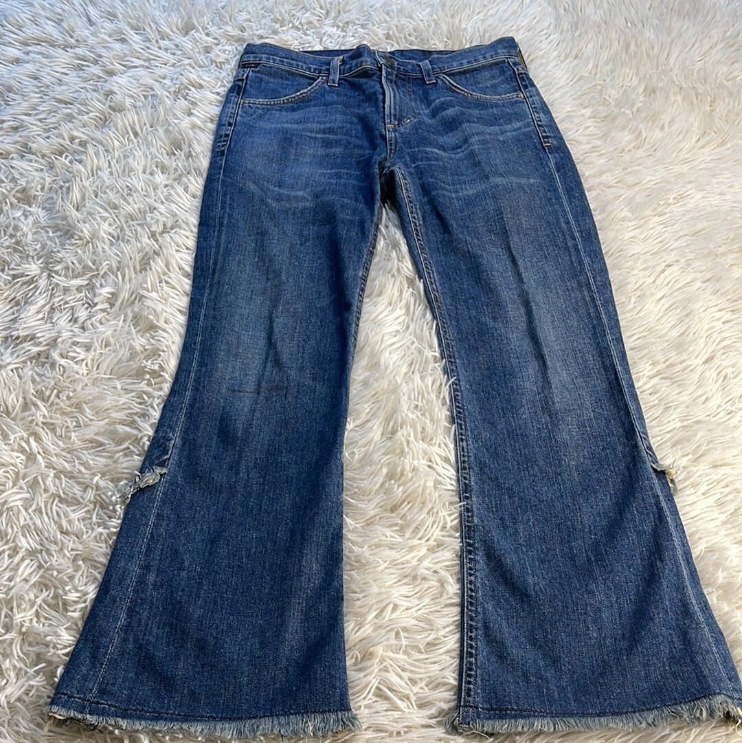 Citizens of Humanity Drew Fray High Rise Crop Flare Jeans Medium