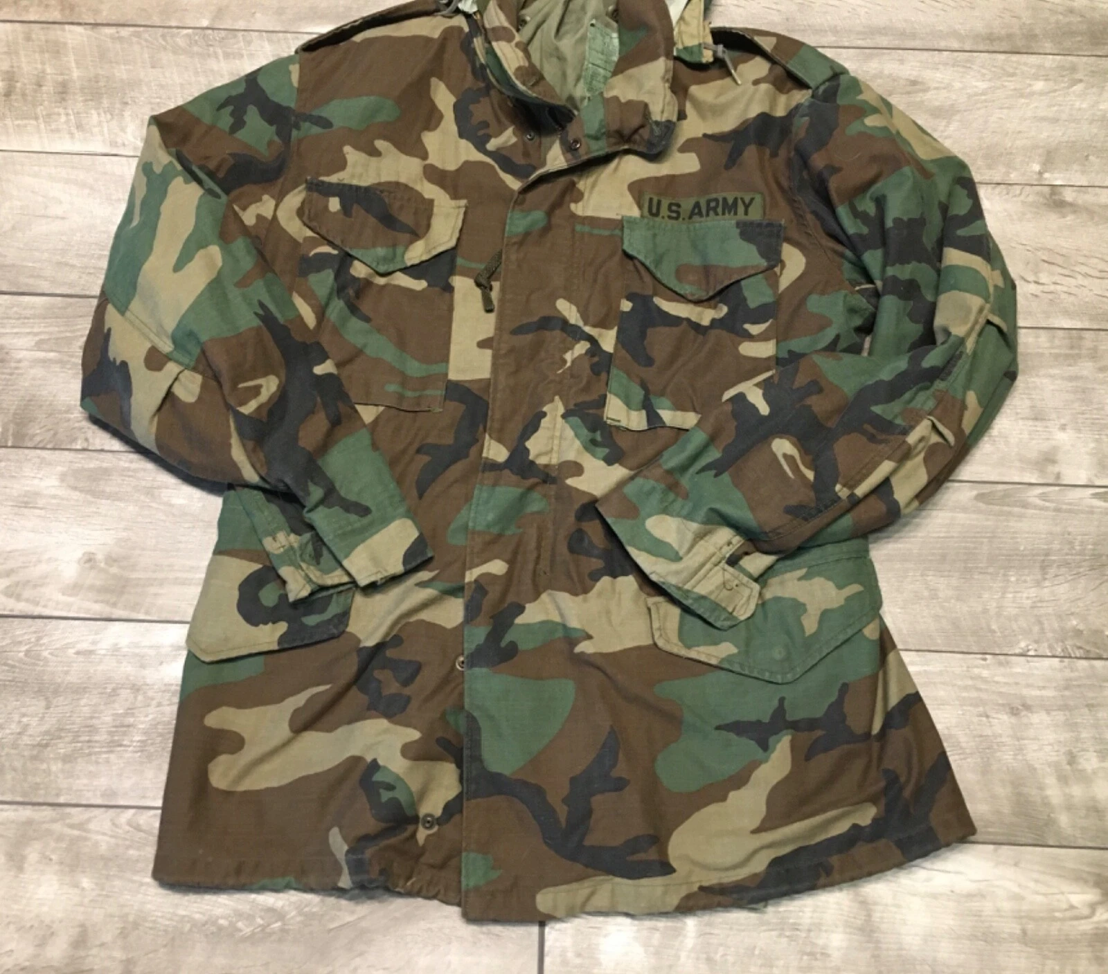 alpha-industries camo cold weather military vintage jacket
