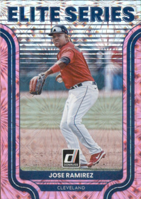 2022 Panini Donruss - Elite Series Jose Ramirez #ES-6 Pink Fireworks