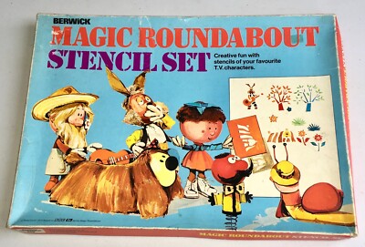 Sehr selten 1972 1st Edition Magic Roundabout Schablonen Set Berwick Toy
