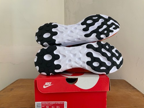 Nike React Element 55 PRM SU19 Size 12 BQ9241 001 Black-Tour Yellow-White New - Picture 5 of 5
