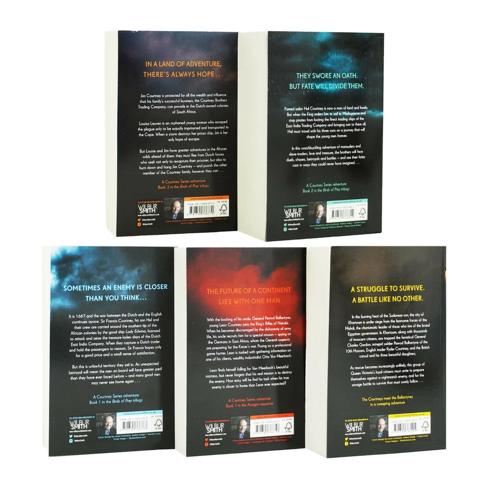 The Courtney Series 5 Books 9 to 13 Collection - Young Adult - By Wilbur Smith Foto 3 de 4