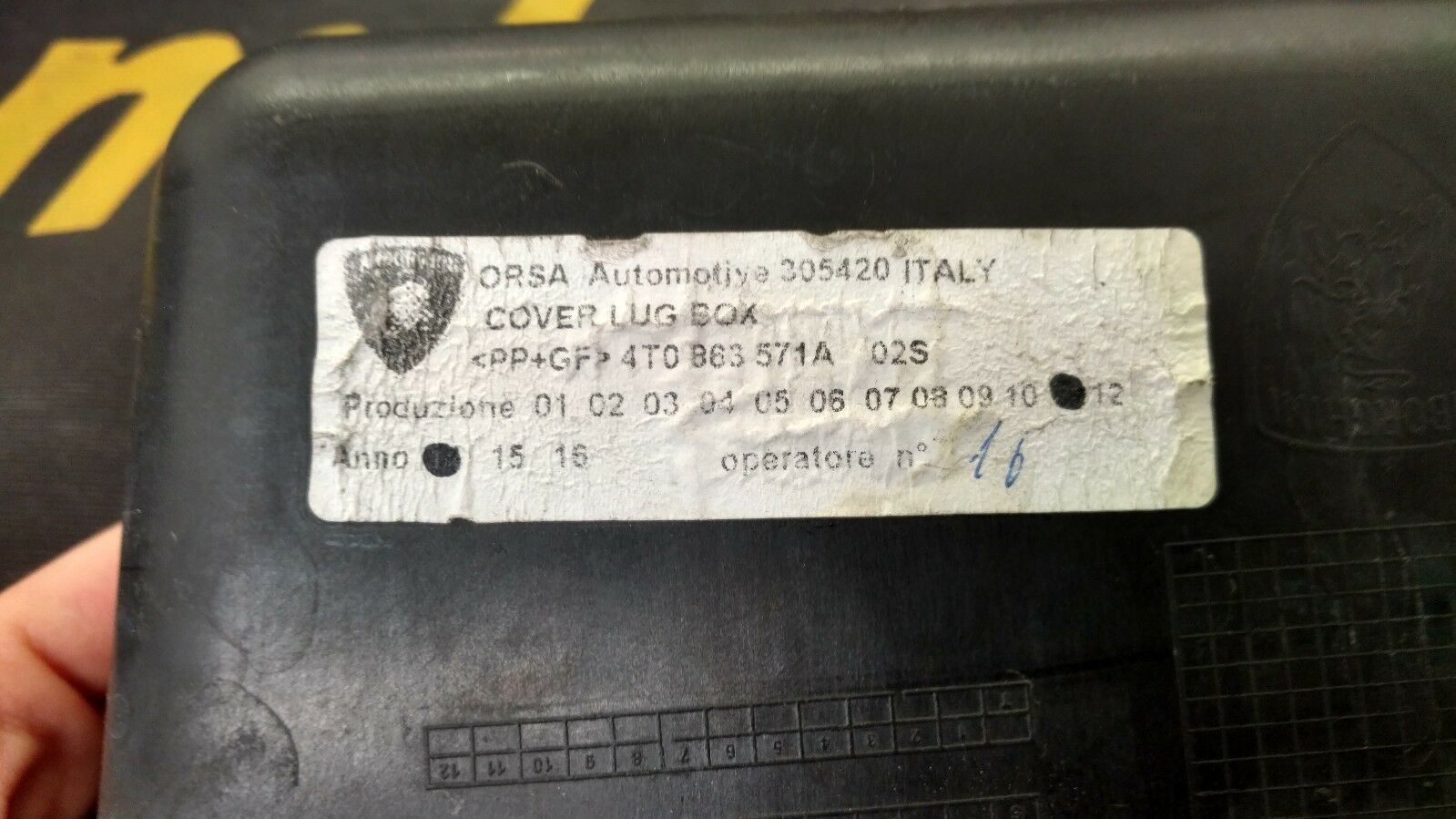 LAMBORGHINI HURACAN LP610 INNER TRUNK LUGGAGE COVER BOX OEM 4T0863571A
