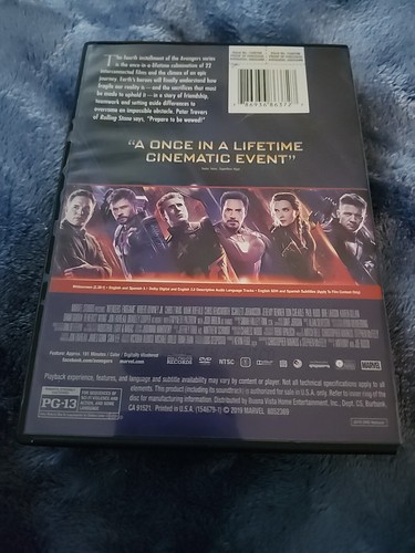 Avengers: Endgame (DVD, 2019) - Picture 2 of 2