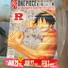 One Piece Monkey D. Luffy Rutgers Scarlet Knights Basketball Event Poster