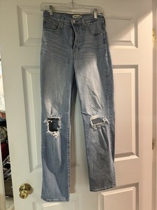 Madewell Women's Blue Jeans, Size 26, Vintage Straight Light Wash Denim