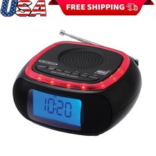 Emergency Prepardness AM/FM Weather Band Clock Radio Dimmer Control Snooze