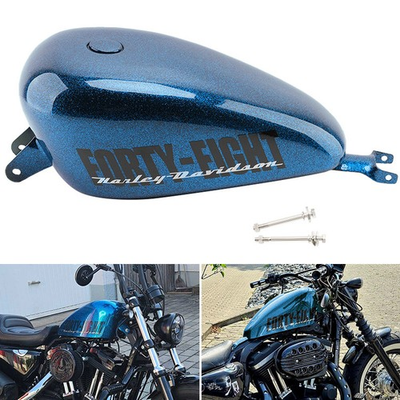#ad Blue 3.8 Gal. Fuel Gas Tank Fit For Harley Sportster XL883 XL1200 2007 2023 $310.64