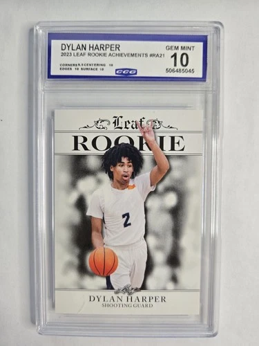 Dylan Harper 2023 Leaf Rookie Achievement's #RA21 Gem Mint 10