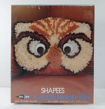Vintage 1980 MH Shapees OLLIE OWL Latch Hook Kit Wall-Hanging Rug Pillow NEW!