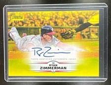 2025 Topps Stadium Club Auto Yellow Foil Ryan Zimmerman