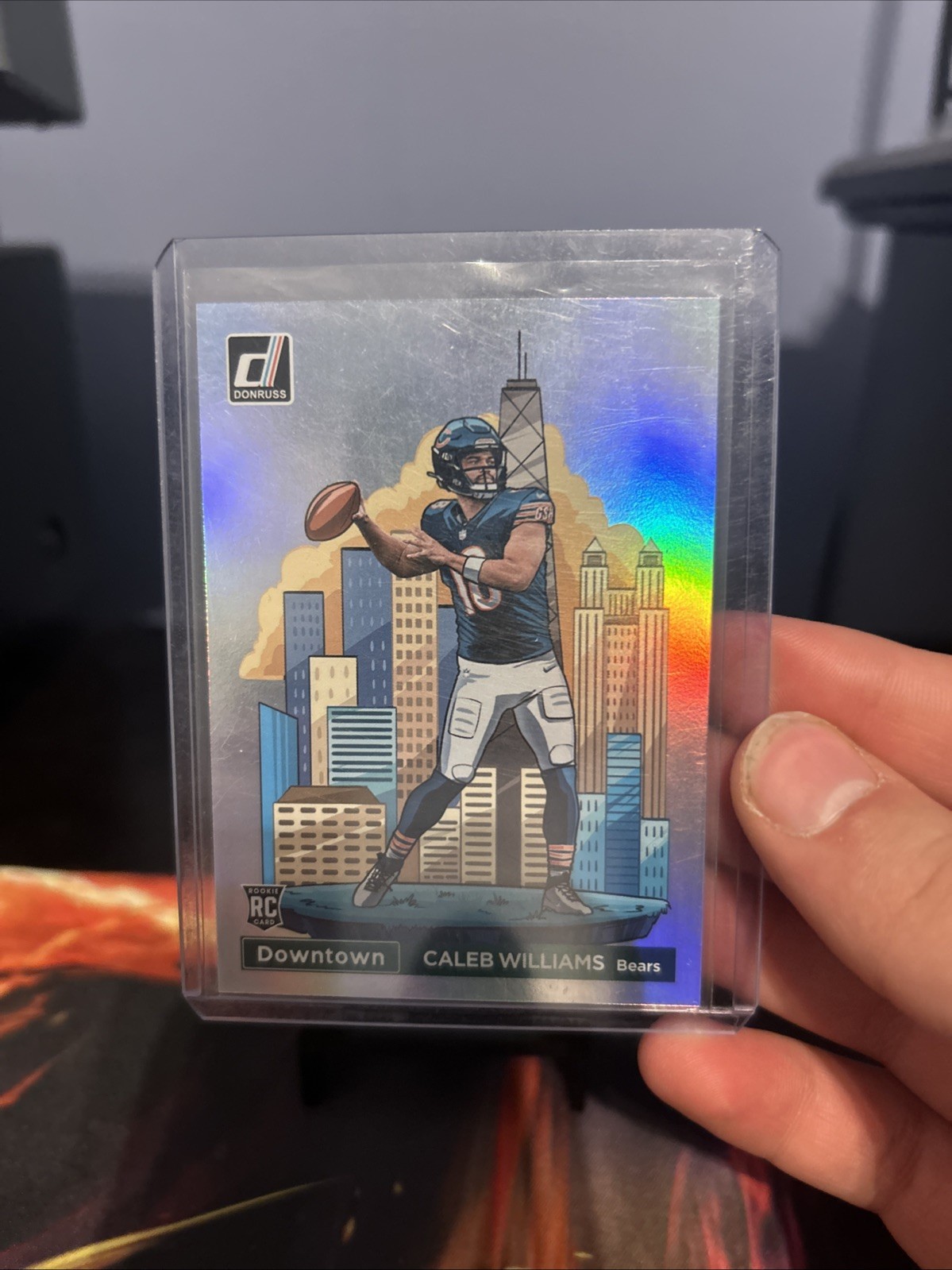 2024 Panini Donruss Downtown! Caleb Williams #21 (RC) Case Hit Chicago Bears