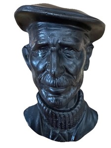 VINTAGE Man of Aran Irish Turf  Wall Plaque Sculpture by Owen Crafts Ireland
