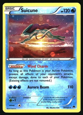 Pokemon Cosmos Holo Suicune XY - BREAKpoint 30/122 NM