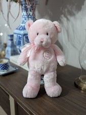 Baby Gund My First Teddy Pink Teddy Bear Plush w Bow Stuffed Animal 10" Toy