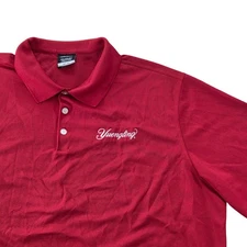 Nike Golf Yuengling Beer Polo Shirt Red Short Sleeve Dri-FIT Mens XXLT Tall