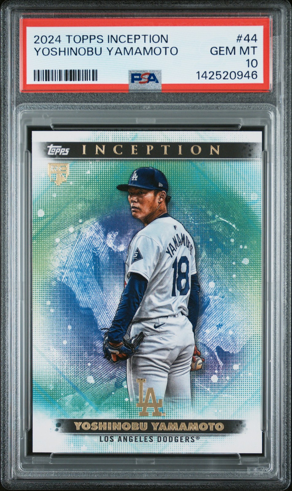2024 TOPPS INCEPTION #44 YOSHINOBU YAMAMOTO PSA 10