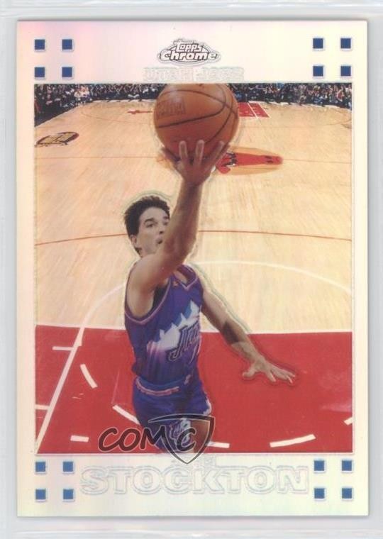 2007-08 Topps Chrome Refractor 764/999 John Stockton #98 HOF