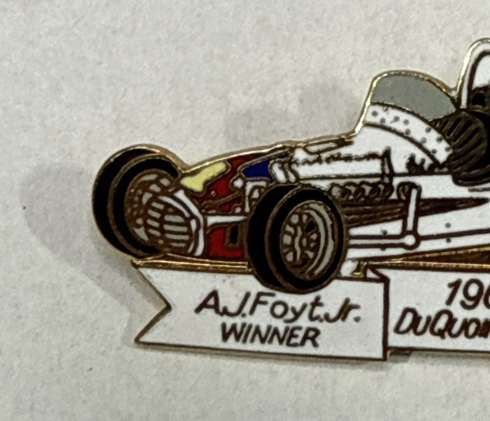 Indy Car DuQuoin 100 Classic 1960 A.J. Broche/pin Foyt Winner Racing Foto 2 de 4