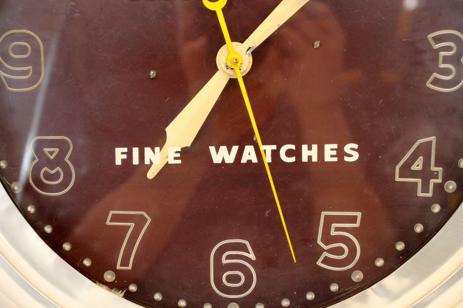 💥vintage HAMILTON Fine Watches NEON WALL CLOCK Lackner Ohio RUNNING 18"💥