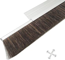 Horsehair Door Sweep Brush Seal 12 Sets 2.16x39.37in Garage Roll Up Door Bottom