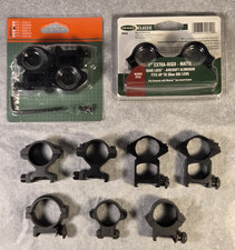 Lot 11 Rifle Scope Rings 1" Matted Black Weaver Picatinny Dovetail Mixed Pack