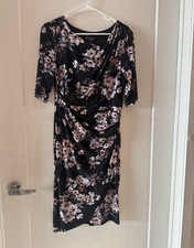 Connected Apparel Womens Size 10 Black Floral...