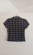 Elegantes Oberteil Damen Kariert Mit Stehkrag...