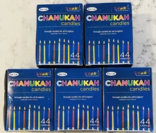 5X Rite Lite Chanukah Candles 44ct Lead Free Wicks 3.75" Tapers 8 Nights