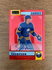 2022-23 O-PEE-CHEE Platinum Tage Thompson RED AUTO BLUE INK SABRES SSP OPC #R-26