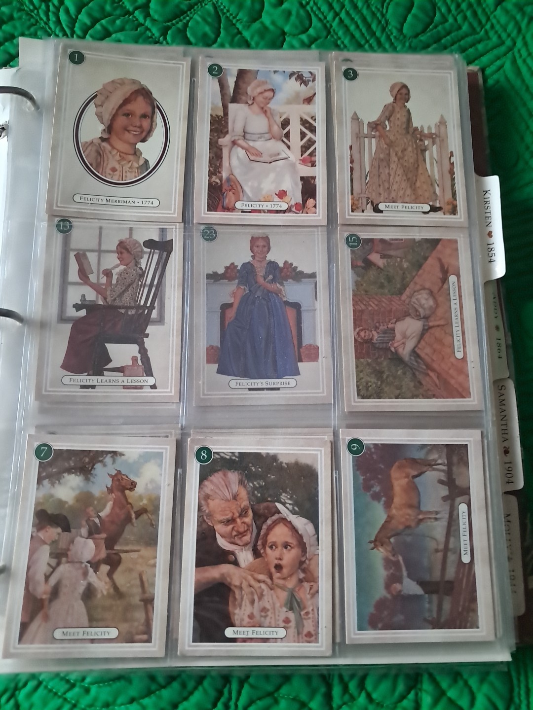 Vintage American Girl Trading Card Album + 106 Cards 1994 Addy Molly Samantha 